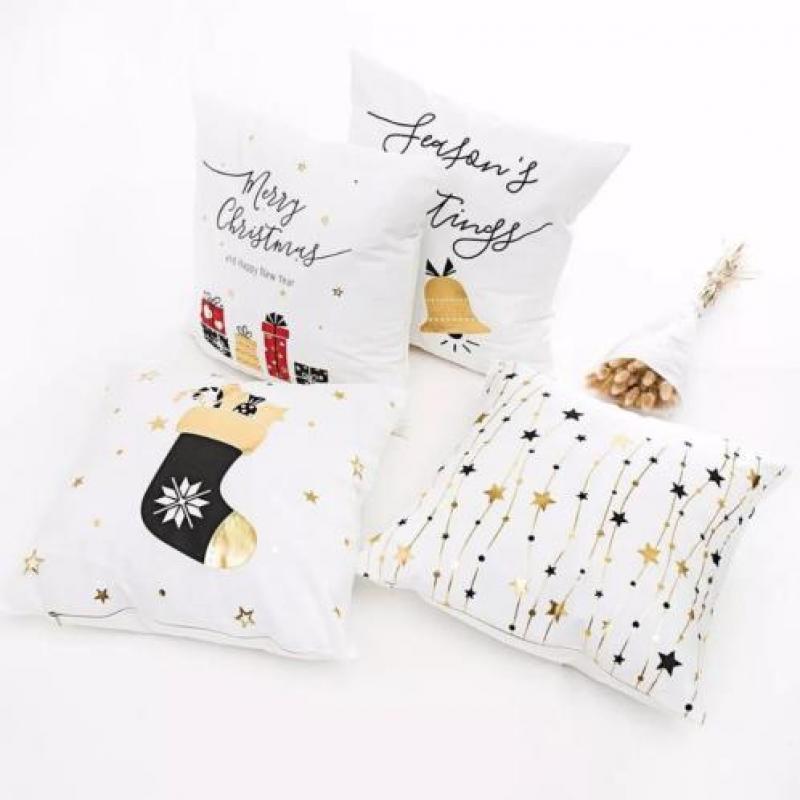 Kerst decoratie kussensloop kussen hoes kerstdecoratie