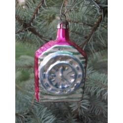Antiek vintage oude kerstbal wekker klok kanten verschillend