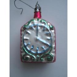 Antiek vintage oude kerstbal wekker klok kanten verschillend