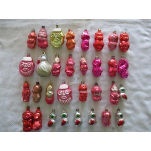 oude antieke glazen kerstballen en figuren 471 st. 33 tm 54