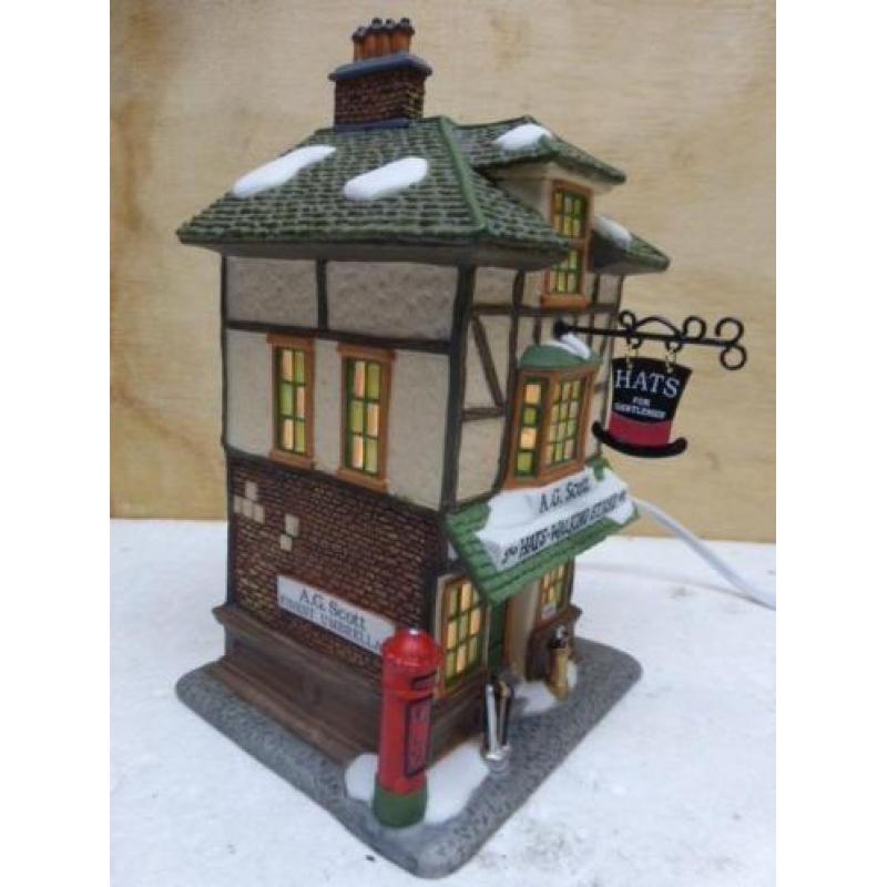 department 56 A.G. Scott hats & walking sticks kerstdorp