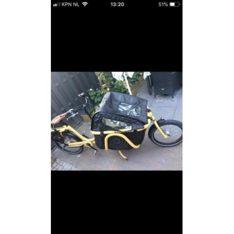 Bakfiets Johnny Loco Cargo yellow cab
