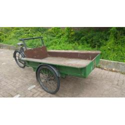 Oldtimer Bakfiets Lely verkoopkar transportfiets