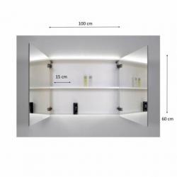 Spiegelkast Sanicare Qlassics Ambiance 100 cm 2 Deuren Ho...