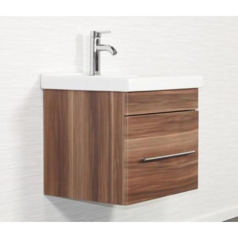 Compact badmeubel badkamermeubel Novelty 55 cm Walnoot