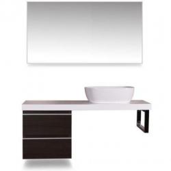 Praya Wiesbaden wastafelblad 120x46x5.5 hoogglans wit gelakt