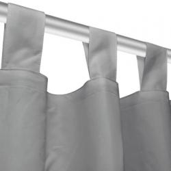 vidaXL Micro-satijnen gordijnen met lussen 140x245 cm grijs