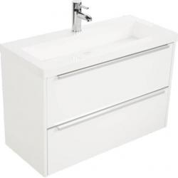Saqu Salto Slimline Wastafelmeubel Glans Wit SBADOD80GWSQSET