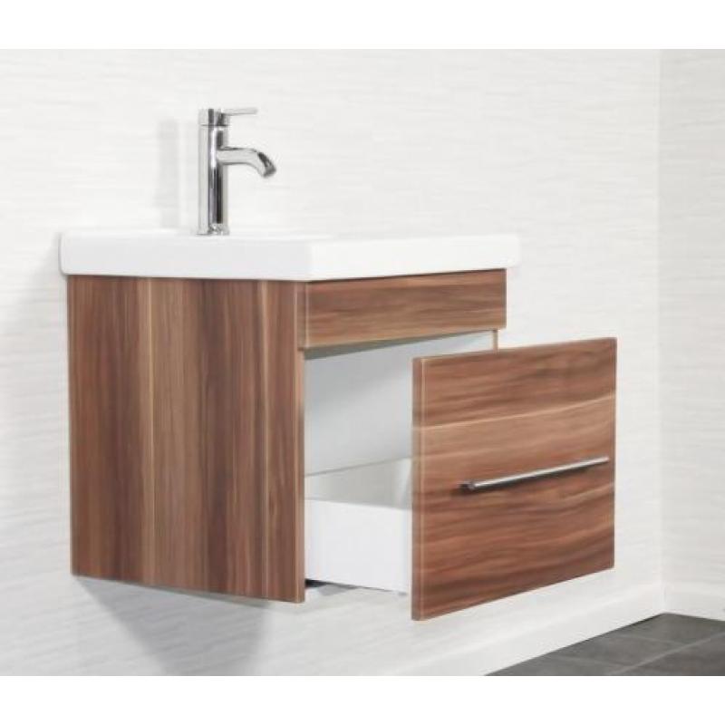 Compact badmeubel badkamermeubel Novelty 55 cm Walnoot