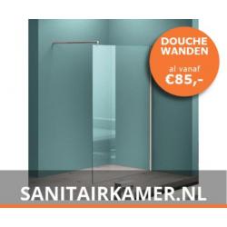 Inloopdouche met ANTI-KALK, douchewanden zeer GOEDKOOP!