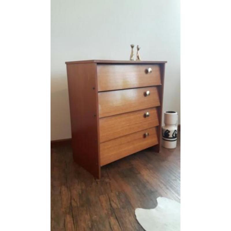 Vintage design teakhout schoenenkast Deens design