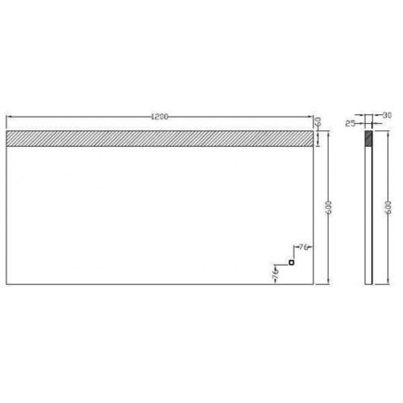 Wiesbaden Single dimbare LED condensvrije spiegel 1200x600