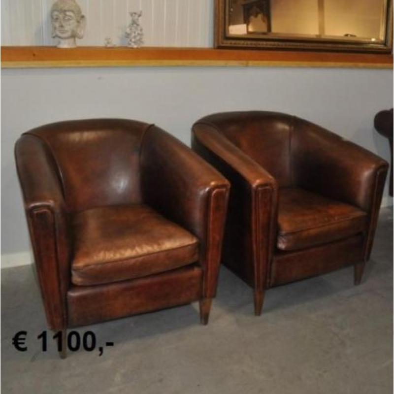 Schapenleren inrichting/meubels/hockers