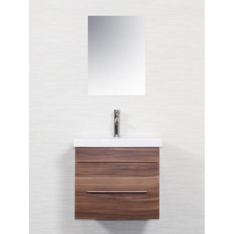 Compact badmeubel badkamermeubel Novelty 55 cm Walnoot