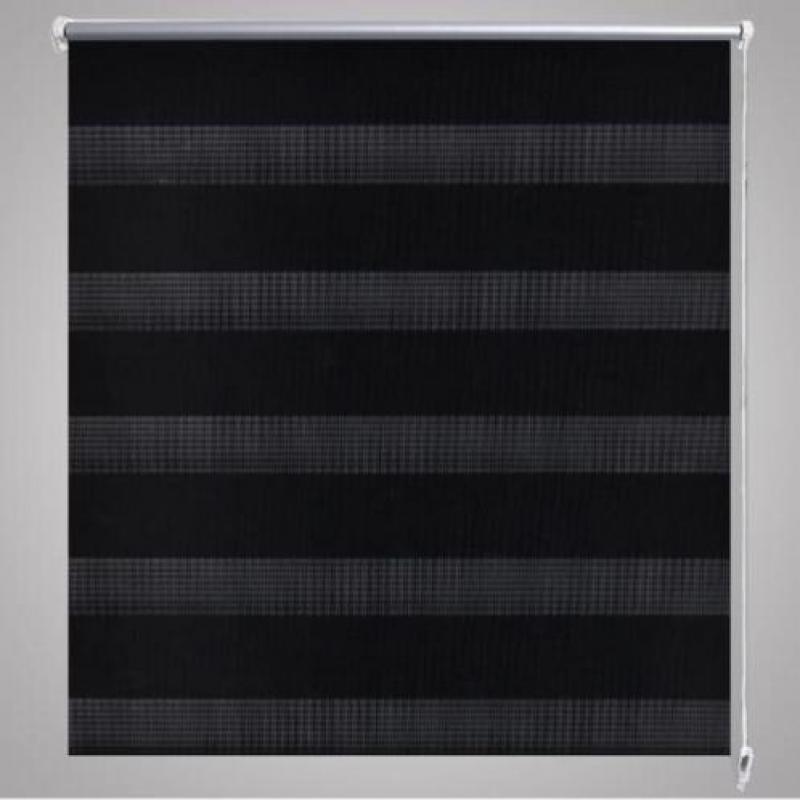 vidaXL Duo Rolgordijn 70x120cm Zwart