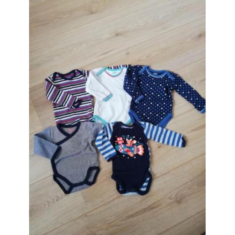 Pakket HEMA stretch rompers lange mouw 50/56