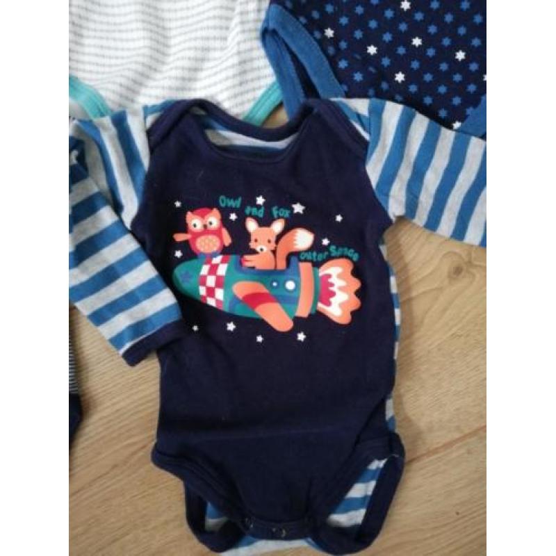 Pakket HEMA stretch rompers lange mouw 50/56