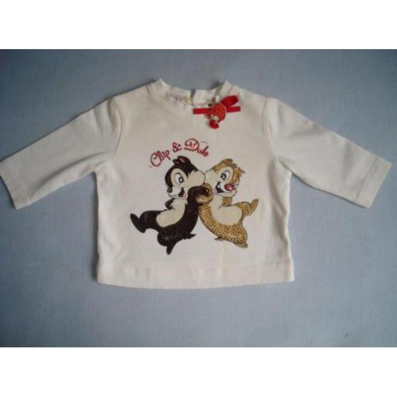 Longsleeve Monnalisa Knabbel en Babbel maat 50/56 - 0M