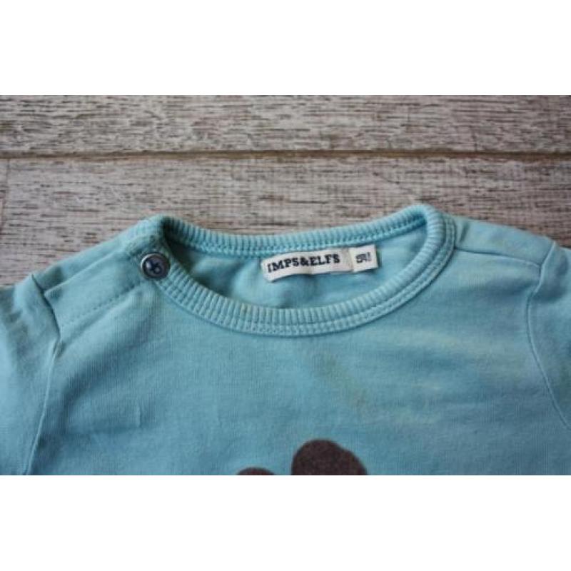 Mintgroene longsleeve Imps & Elfs - maat 50