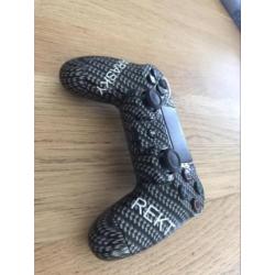 Modded ps4controller Carbon met rapid-firechip+oplaadstation