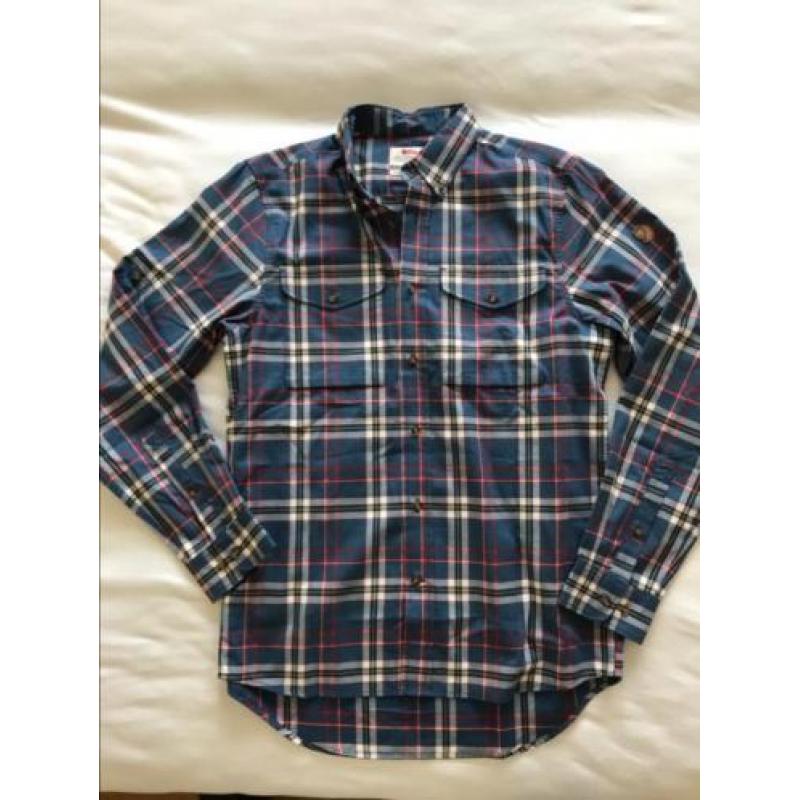 Fjallraven Sarek overhemd, ruit, blauw, maat heren M, nieuw