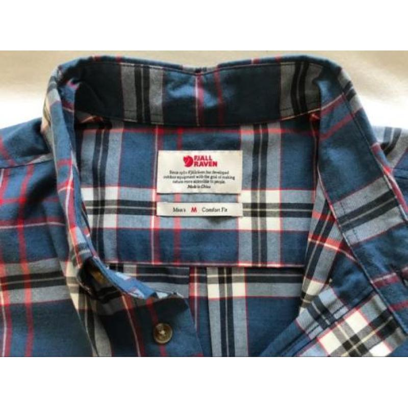 Fjallraven Sarek overhemd, ruit, blauw, maat heren M, nieuw