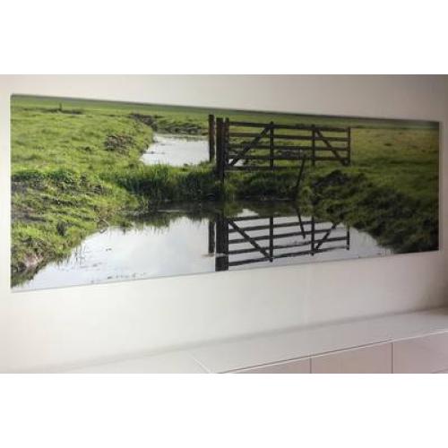 Foto verlijmd achter acrylaat 40x110 cm