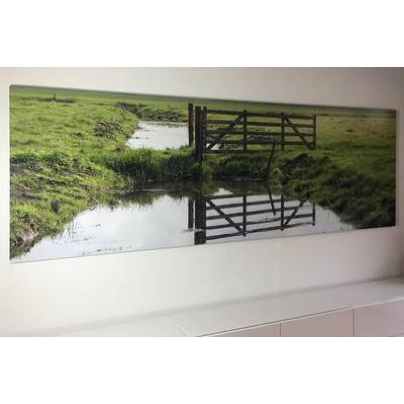 Foto verlijmd achter acrylaat 40x110 cm