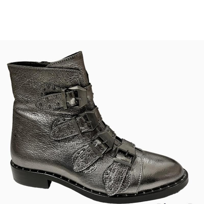 biker zilver met 4 gespen